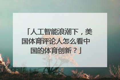 人工智能浪潮下，美国体育评论人怎么看中国的体育创新？